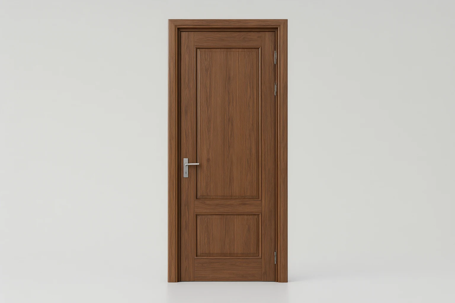 Solid walnut-veneer interior door specified for a Seattle senior-care residence