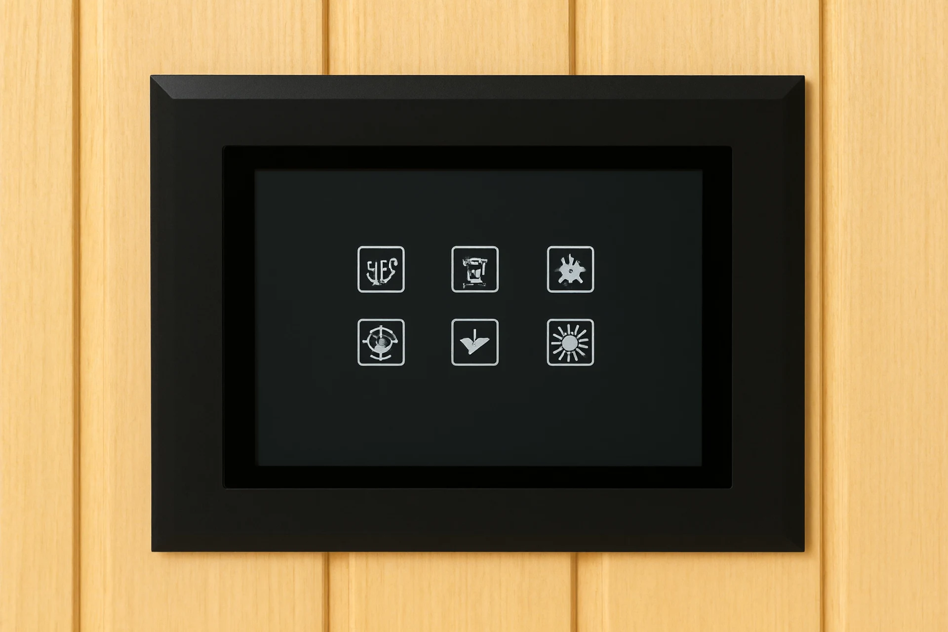 Sauna steam room control panel touchscreen wall mounted with LED indicators