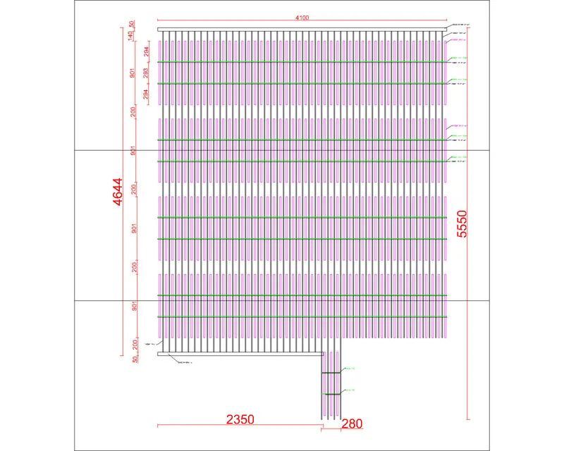 Staircase Partition Screen - Drawing stage